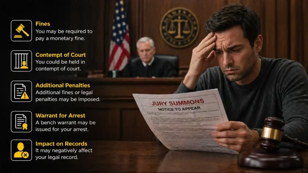 Possible Penalties in What Happens If You Miss Jury Duty Cases
