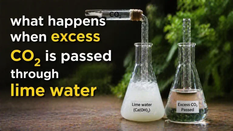what happens when excess co2 is passed through lime water