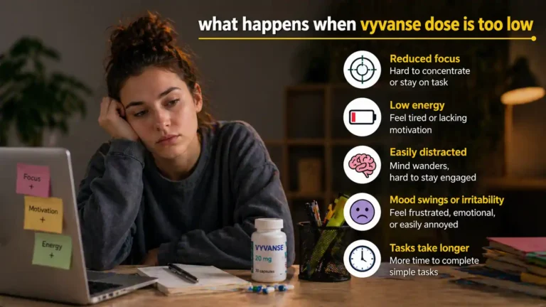 what happens when vyvanse dose is too low
